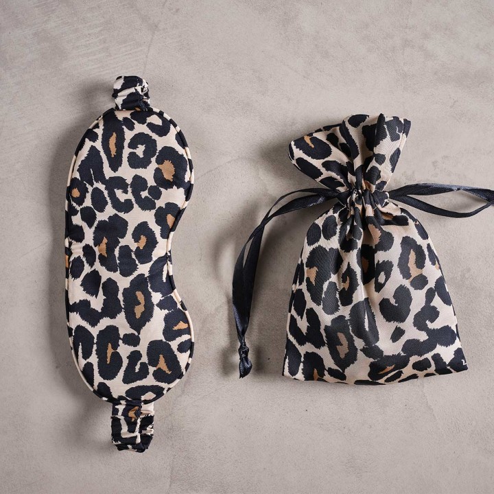 Silk sleeping eye mask -Leopart print (1 size)